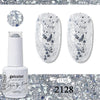 Glitter Gel Nail Polish 15ml Soak-Off UV/LED Base & Top Coat, 321 Colors