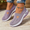 Breathable Mesh Slip-On Flats for Women — Lightweight Casual Loafers with EVA Insole (Plus Size EU 43)