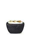 Half-Moon Woven Straw Shoulder Bag – Women's Beach Crossbody Tote with Zipper & Chain Accent