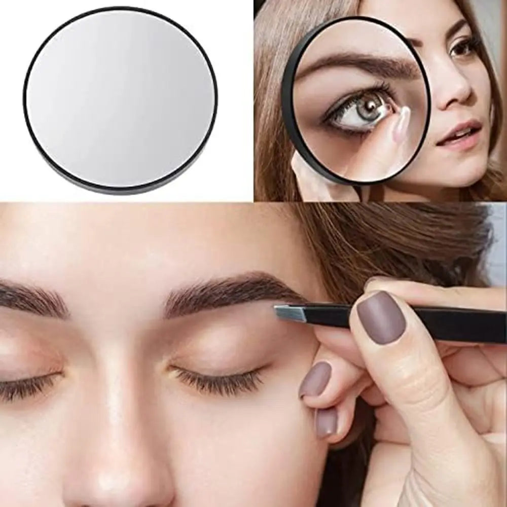 10x 20x 30x Blackhead Magnifying Mirror 3.5in (8.8cm) High-Definition Round Cosmetic Makeup Mirror with Suction Cups