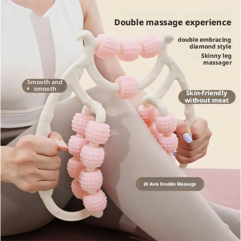 360° Leg Massager Roller – Thigh & Calf Clamp Foam Roller for Slimming and Muscle Relief