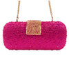 Green Crystal Evening Clutch with Purple Rhinestones, Acrylic Bridal Party Handbag, 22 x 5.5 x 10 cm (8.7 x 2.2 x 3.9 in)