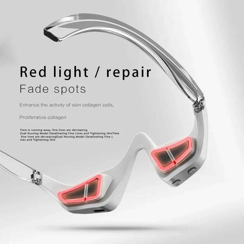 Red Light EMS Eye Massager – USB Rechargeable Anti-Aging Eye Therapy for Dark Circles, Puffiness & Eye Fatigue