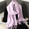 Women’s Long Winter Scarf – Cashmere Blend Shawl Hijab Wrap, Solid Colors, 200×33 cm (79×13 in) – 62 Colors