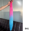 Purple Synthetic Ponytail Extension with Elastic Band – Long Straight Yaki Hairpiece for Braids & DIY Styles