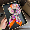 Luxury Horse Print Silk-Feel Square Scarf 70 x 70 cm (27.6 x 27.6 in) – Women's Neck, Hair, Foulard, Bandana