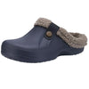 Fur-Lined Clog Slippers for Women – Waterproof EVA Padded House & Garden Shoes, Plush Winter Slides