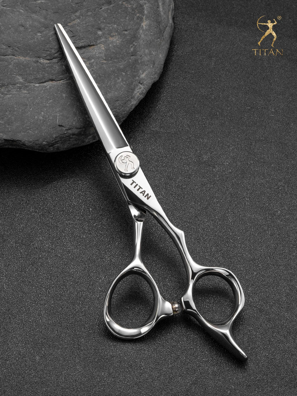 Titan 6-Inch (15.2 cm) Professional Barber Hair Cutting Scissors – Japan 440C Stainless Steel