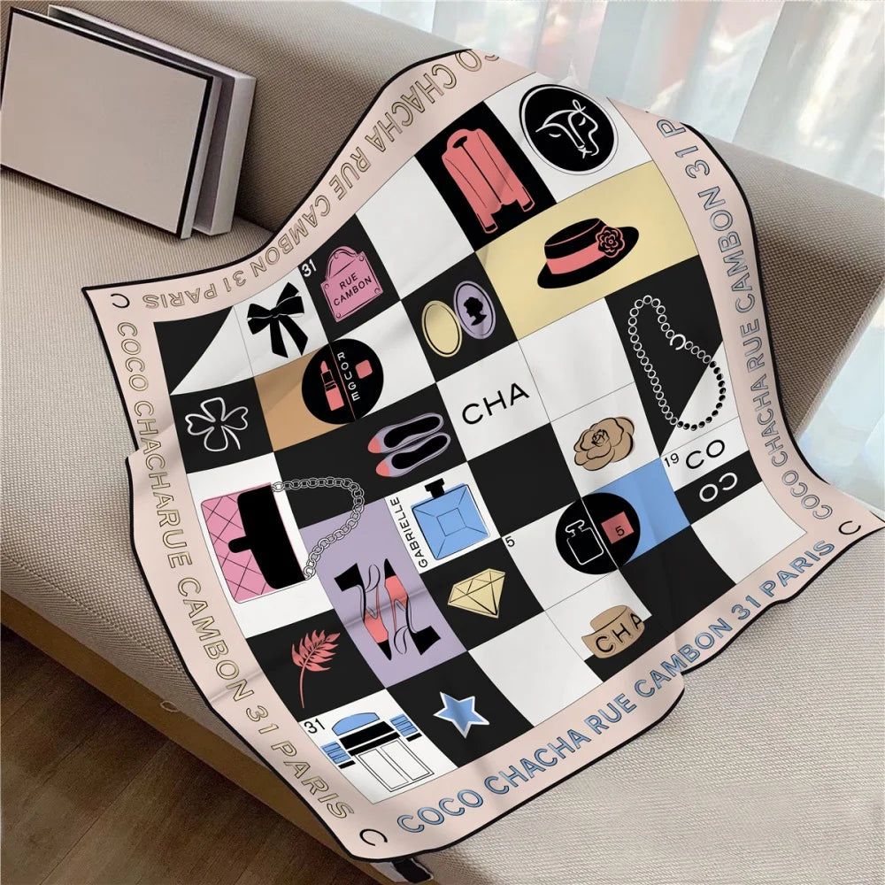 Twill Silk Square Scarf 90 x 90 cm (35.4 in) - Floral & Letter Print Women's Neck Kerchief Wrap