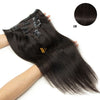 Natural Black Remy Clip-In Human Hair Extensions 7-Piece Set 12-24 in (30-60 cm)