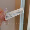 Korean Star Moon Butterfly Stud Earring Set Vintage Aesthetic Heart Y2K Jewelry for Women