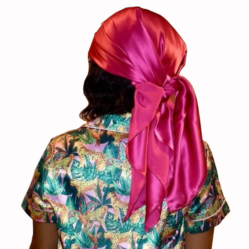 35.4 x 35.4 in (90 x 90 cm) Satin Square Scarf – Women's Polyester Hijab, Headscarf, Shawl & Bandanna