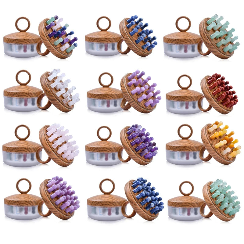 Jade Scalp Massage Comb with Protective Cover – Gua Sha Head Massager