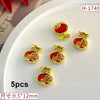 Flat Pearl & Rhinestone Nail Art Decorations - Metal Alloy Charms 1 Pack | Wreath Star Bow Butterfly Koi Manicure Accessories