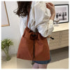 Women's Waterproof Nylon Drawstring Tote Bag – Large Bucket Crossbody Shoulder Bag 38×31×9 cm (14.96×12.20×3.54 in)