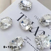 Clear Crystal Heart Nail Rhinestones 5-Pack – Transparent Glass Nail Art Gems DIY Charms