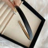 Korean Minimalist PU Leather Headband - Thin Solid Color Hair Hoop for Women