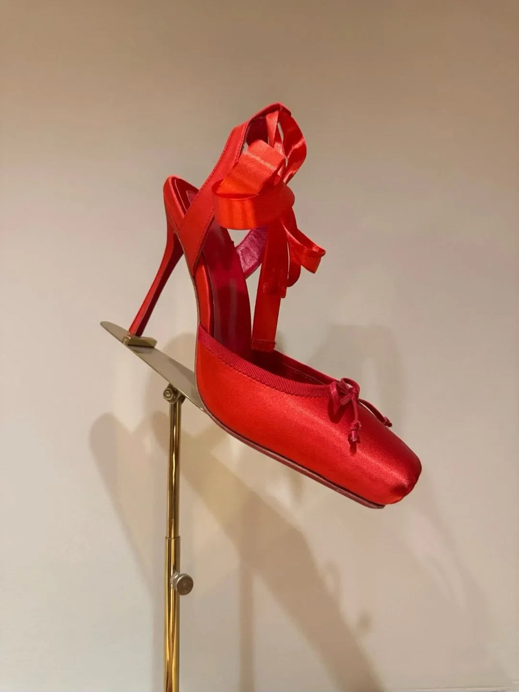 Women's Satin Square-Toe Ankle-Strap Stiletto Sandals, Party & Wedding Evening Heels