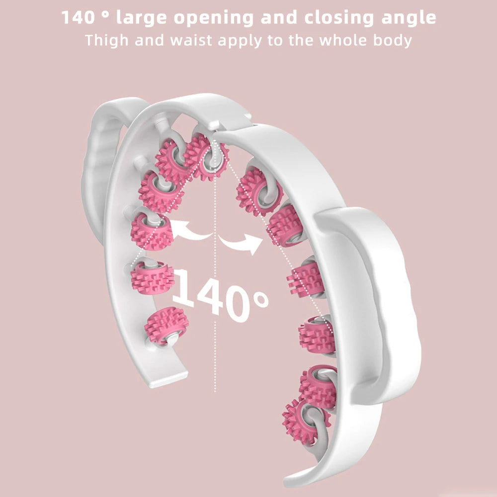 12-Wheel Manual Leg & Body Massage Roller – Full-Coverage Thigh, Calf & Arm Muscle Relief