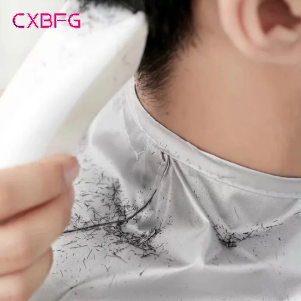 Foldable Hairdressing Cape with Adjustable Velcro Neck – Portable Hair Cutting Apron for Barbers & Salons, Grey