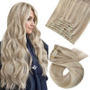 Moresoo Brazilian Remy Clip-In Human Hair Extensions – Straight 5PC or 7PC Set, 10–24 in (25–61 cm)