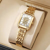 Women's Rectangle Quartz Watch – Stainless Steel Strap, Roman Numeral Dial, Fashion Casual