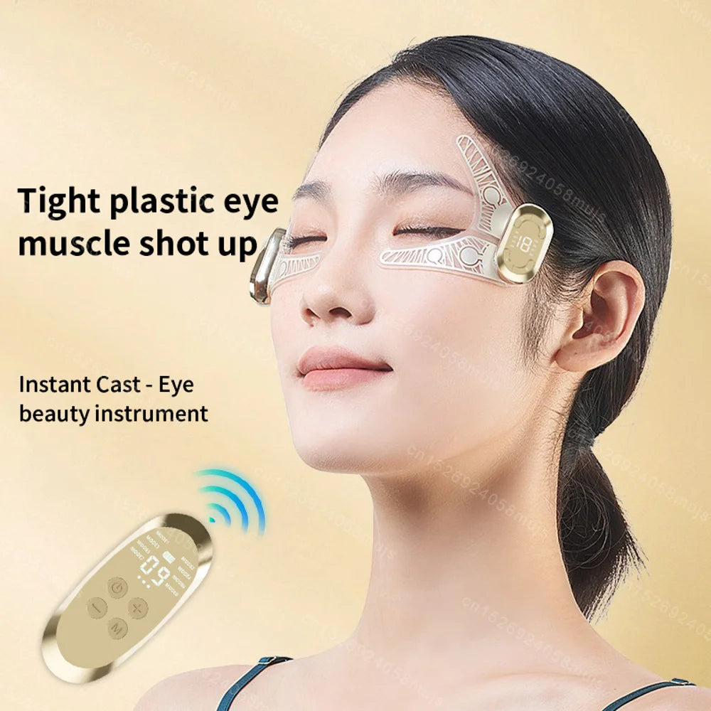 MERALL EMS Microcurrent Eye Massager - Pulse Eye Care Device for Dark Circles, Puffiness & Wrinkles
