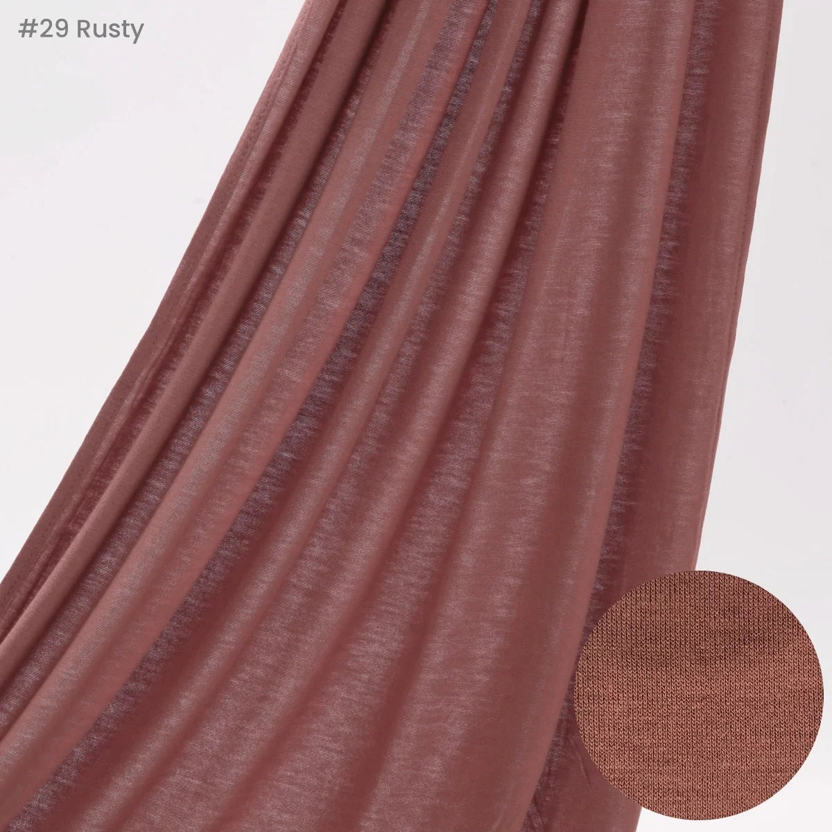 Jersey Hijab Scarf 170 x 60 cm (67 x 24 in) - Stretchy Cotton-Spandex Long Shawl | 29 Solid Colors Muslim Headscarf Turban Wrap