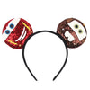 Mickey & Minnie Sequin Ear Headband with Bow – Disney-Inspired Hairband for Women & Kids, Party Cosplay