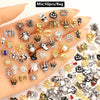 Mix 50pcs 3D Metal Nail Art Decorations Alloy Rhinestones Pearls Zircon DIY Nail Charms