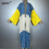 WINYI Kimono Denim Cardigan Maxi Dress – Bohemian Beach Cover-Up Abaya | Luxury Women's Beachwear