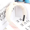 Women's Wide Knotted Turban Headband Solid Color Casual Wide Side Hairband