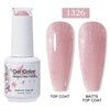 Red Semi-Permanent UV Gel Nail Polish 15ml (0.5 fl oz) Top & Base Hybrid