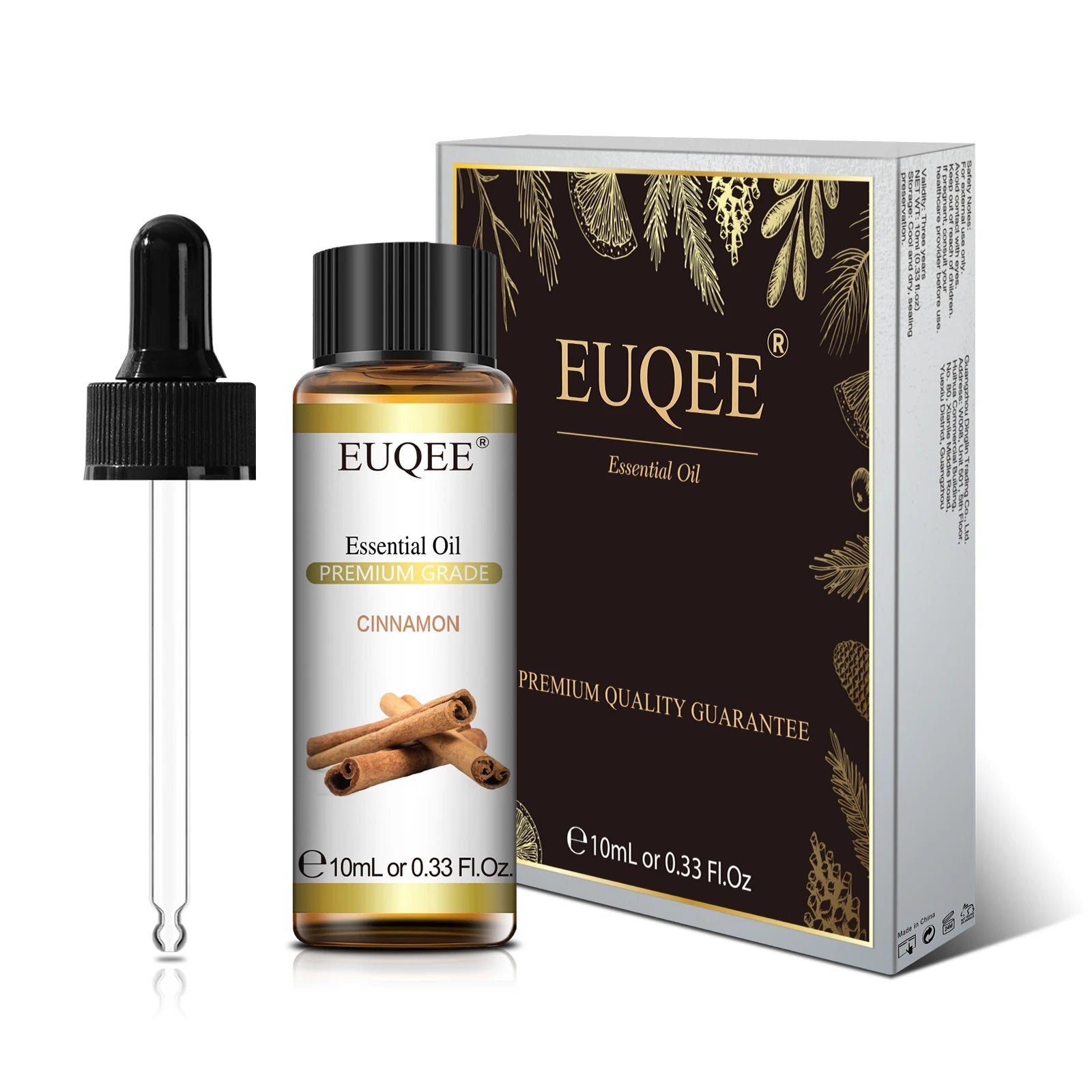 EUQEE 10ml Pure Essential Oil - Lavender, Jasmine, Eucalyptus, Vanilla, Sandalwood, Sweet Orange, Lemon, Oregano, Neroli