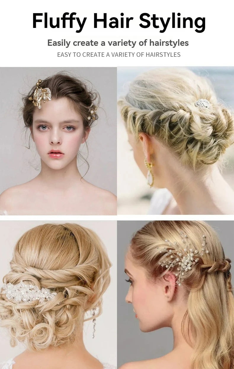 3-Piece Hair Comb & Eyebrow Brush Set - Tail Comb, 3-Row Detangling Comb, Steel Pin Tail Comb