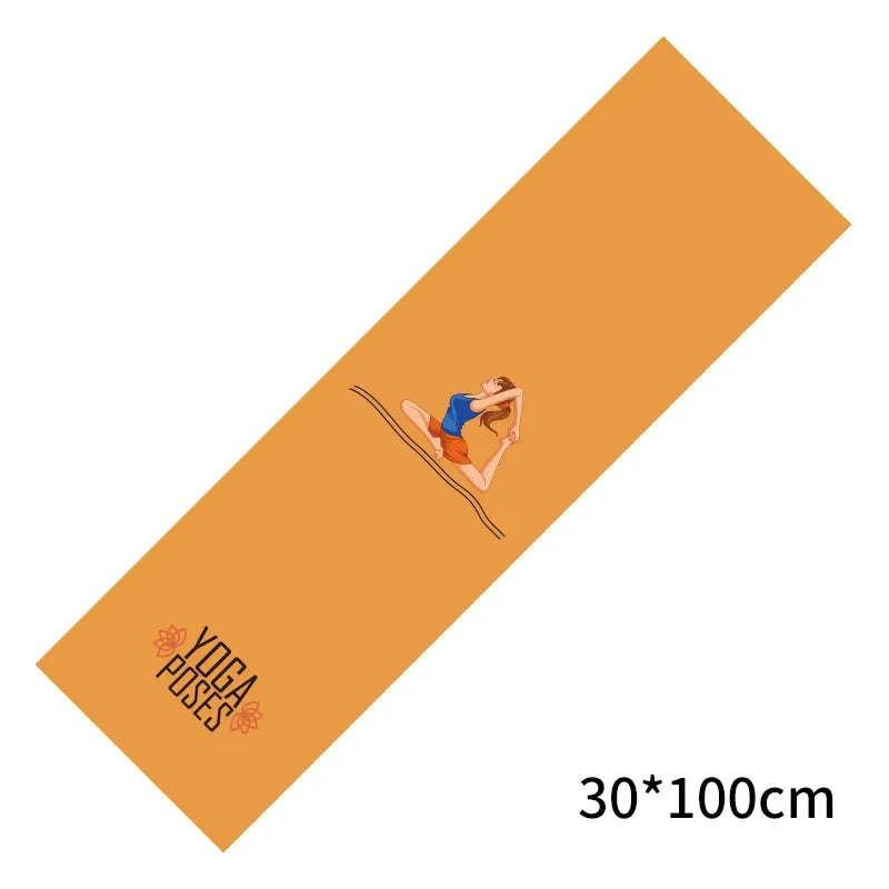30 x 100 cm (11.8 x 39.3 in) Cooling Yoga Towel – Double-Layer Non-Slip Quick-Dry Pilates Mat Protector