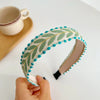 Boho Leaf Embroidery Turban Headband for Women & Girls — Twisted Hairband Hair Accessory