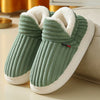 Faux Fur Plush Slippers for Women & Men — Warm Fuzzy Indoor Winter House Slippers with Soft Rubber Sole