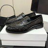 Women Suede Leather Loafers Round Toe Slip-On Flats with Sheepskin Insole and Rubber Sole