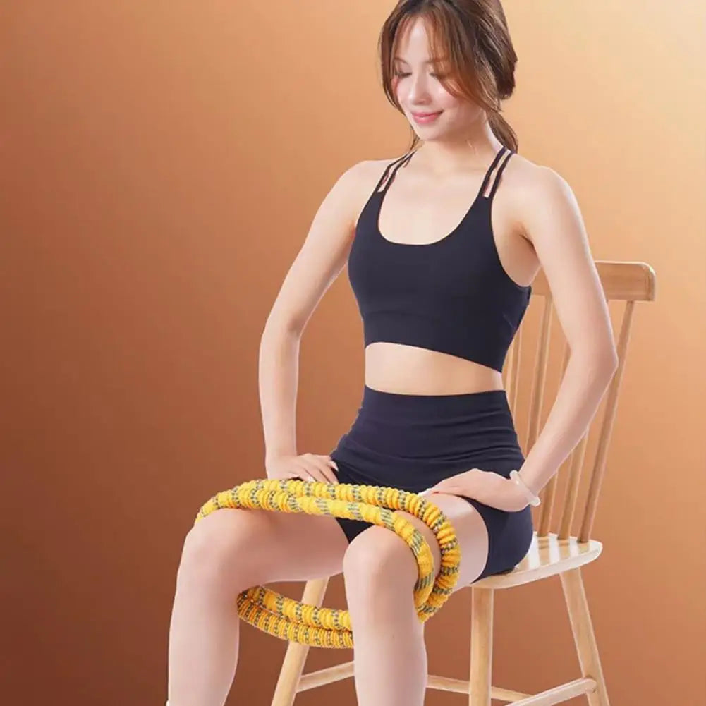 Soft Spring Fitness Hoop – 78.7 in (200 cm) Silent 360° Rotation Portable Waist Trainer Hula Hoop for Women