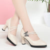 Women's Microfiber Round-Toe Thin Heel Pumps – Bridal Wedding Dance Party Shoes (5–8 cm / 2.0–3.1 in Heel)