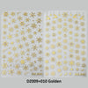 2-Pack White Snowflake Nail Stickers with Sparkling Rhinestones — Self-Adhesive Christmas Nail Decals, 6.5 x 10.2 cm (2.6 x 4.0 in)