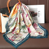 Luxury Satin Square Scarf 70 x 70 cm (27.6 x 27.6 in) – Silk-Feel Polyester Shawl Hijab Neckerchief Hair Ribbon Headband Bandana