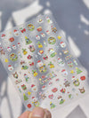 Pink Christmas Tree 5D Embossed Nail Art Stickers – Snowflake & Star Self-Adhesive Decals (4.06 x 3.15 in / 10.3 x 8 cm)