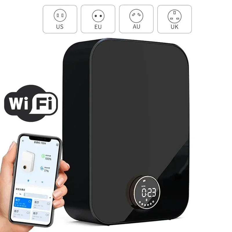 Smart Wall-Mounted Waterless Aroma Diffuser 150 mL (5.1 fl oz) — Scent Machine for Home & Hotel