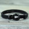 Men's Double-Layer Paracord Rope Bracelet – Outdoor Survival Camping Bracelet with Easy-Hook Clasp