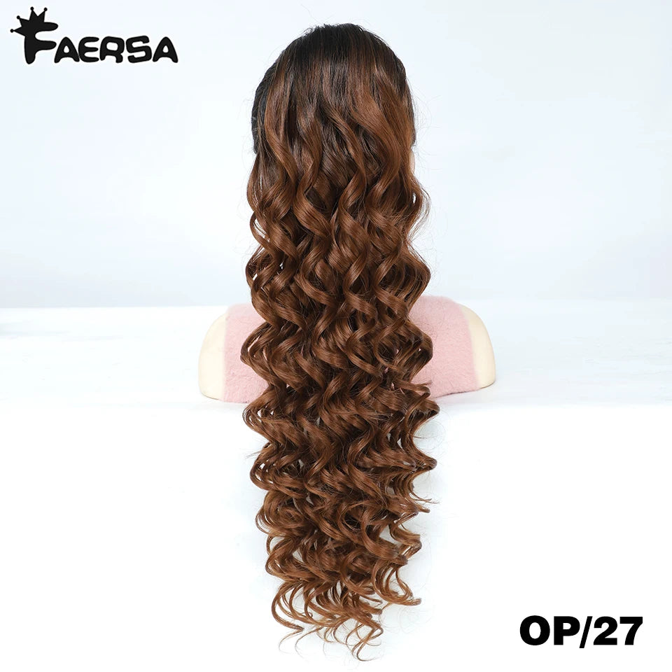 24-Inch (60 cm) Synthetic Drawstring Clip-In Ponytail Extension – Long Afro Curly Fluffy Hair for Women