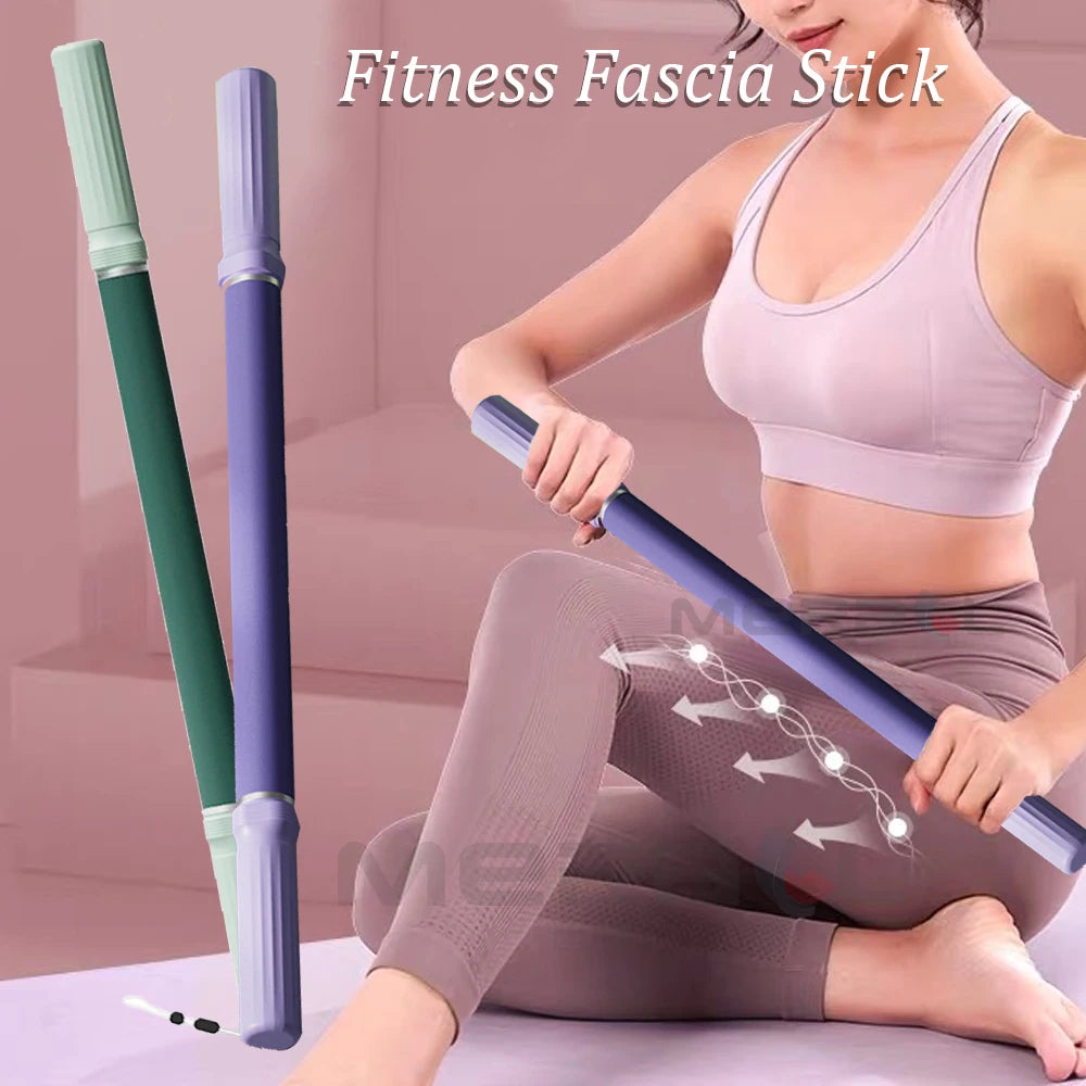 Stainless Steel Fascia Massage Stick Muscle Roller for Leg Release — Yoga & Fitness Stretching Aid