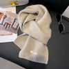 Women's 100% Wool Knitted Scarf - Thick Soft Pashmina Shawl Solid Winter Wrap 7.9 x 63 in (20 x 160 cm)