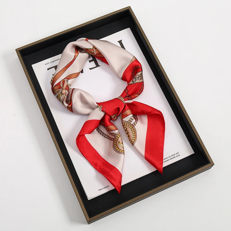 Luxury Satin-Look Square Scarf 70 x 70 cm (27.6 x 27.6 in) – Women's Hijab, Neck & Hair Wrap